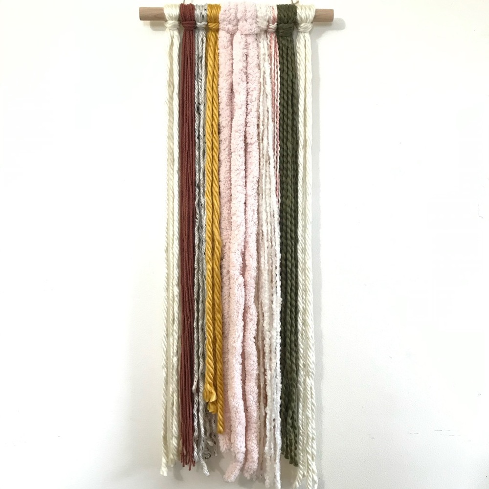 Whimsical Whirlwind 32” Yarn Wall Hanging Tapestry